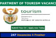 Department of Tourism Vacancies